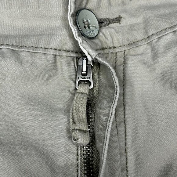 Levis Cargo Shorts Mens 34 Khaki Beige Multi Pocket Flap Baggy Outdoor Utility - Picture 6 of 13
